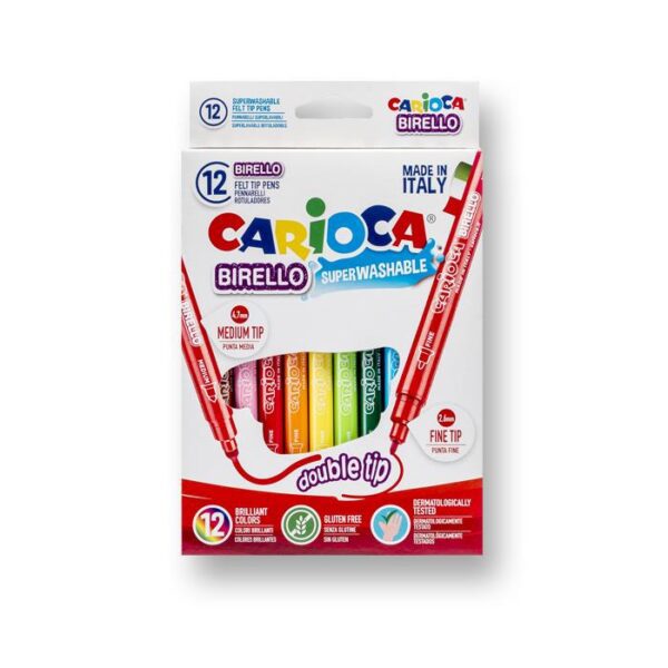 Μαρκαδόροι Διπλής Γραφής 12 Χρώματα Carioca