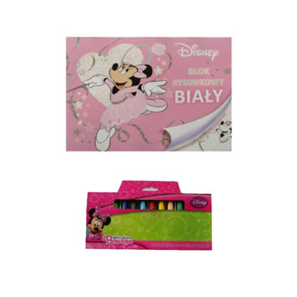 Μπλόκ Ζωγραφικής Minnie και Σετ Κηρομπογιές