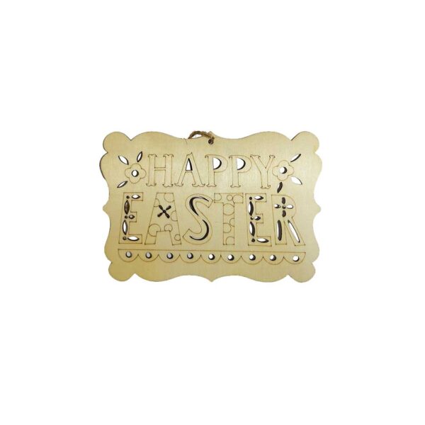 Ξύλινο Πασχαλινό κρεμαστό "Happy Easter"