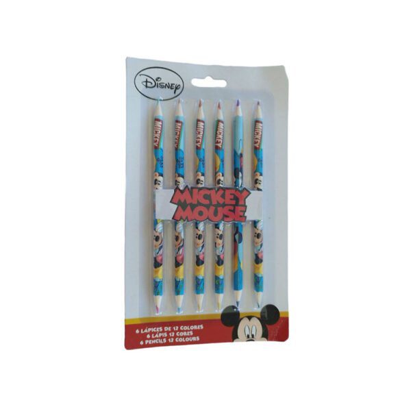 Mickey Mouse Disney Κασετίνα 23x10cm και Μολύβια Ζωγραφικής Διπλής Όψης - Image 2