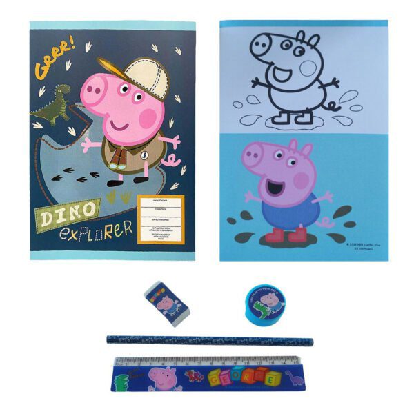 Peppa – George Pig (Γουρουνάκι) Τετράδιο 40 Φύλλων 17x25cm και Σέτ Γραφικής Ύλης