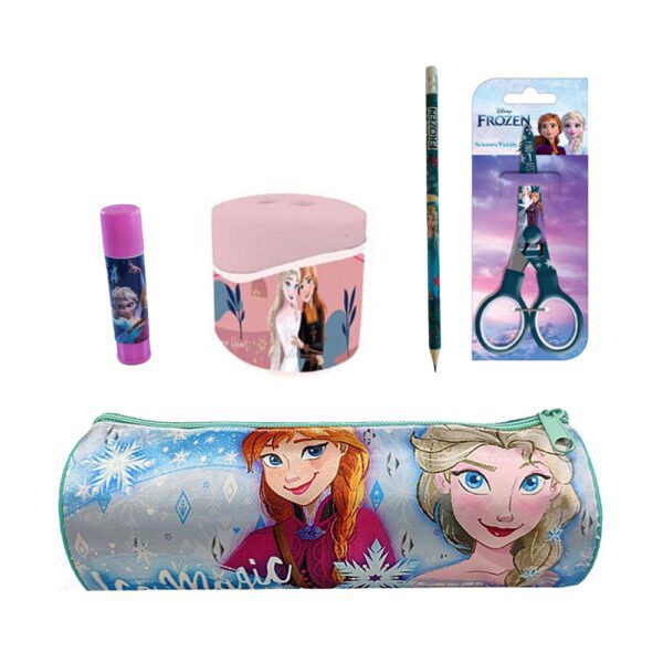 Frozen Disney Κασετίνα 23x8cm με Ψαλίδι και Ξύστρα και Κόλα/Γόμα και Μολύβι