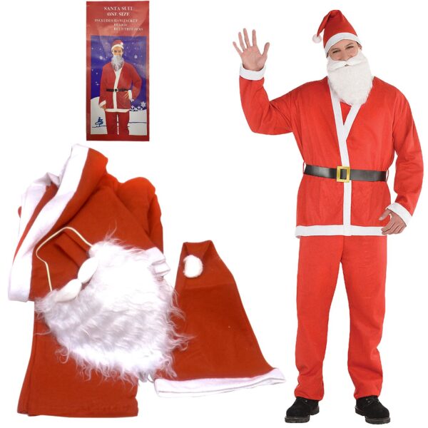 Στολή άγιος Βασίλης για Ενήλικες 180cm