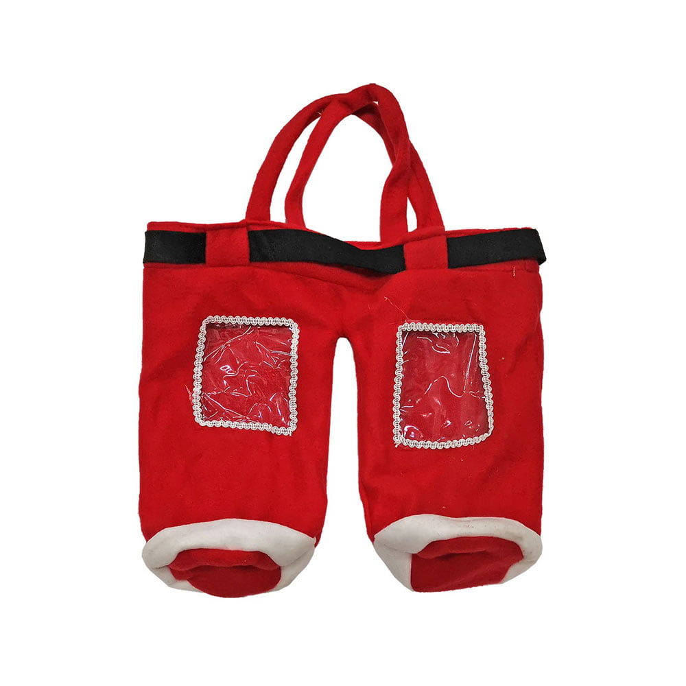 Τσόχινη Τσάντα για 2 Ποτά Άγιος Βασίλης 37x25cm