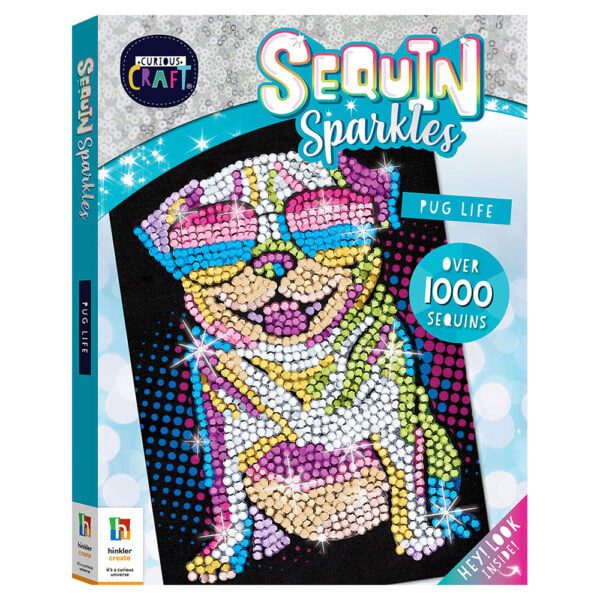 Curious Craft Sequin Sparkles: Pug Life over 1000 Sequins