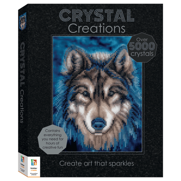 Crystal Creations : Winter Wolf Over 5000 Crystals