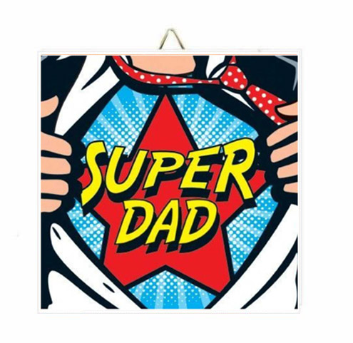 Super Dad Ξύλινο Καδράκι σε Κουτάκι Δώρου