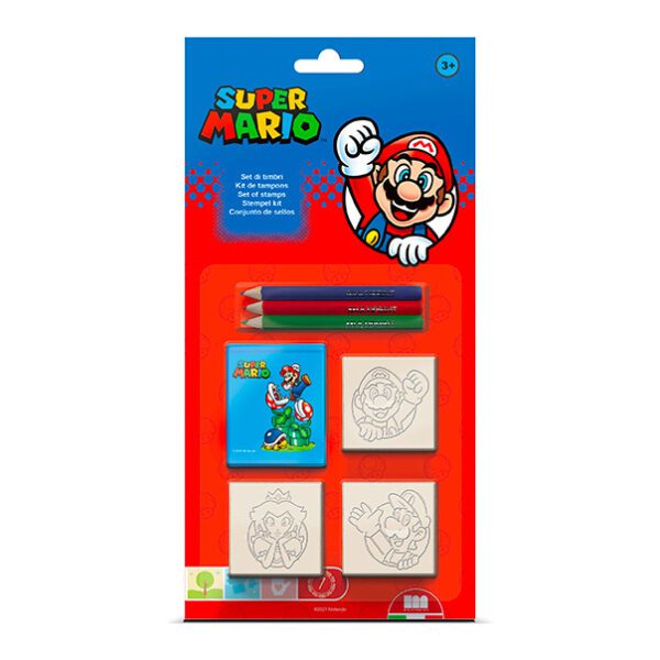 Σετ σφραγίδες και ξυλομπογιές Super Mario