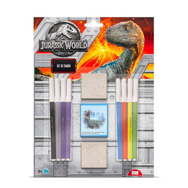 Σετ σφραγίδες και μαρκαδόροι Jurasic World