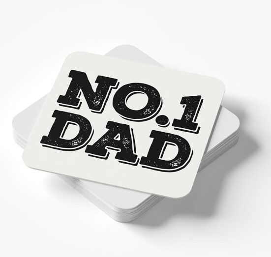 No1 Dad Ξύλινο Σουβέρ σε Κουτάκι Δώρου