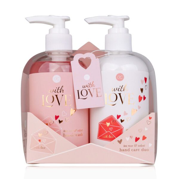 Σετ περιποίησης χεριών με 250ml σαπούνι & 250ml λοσιόν χεριών, With Love - Accentra