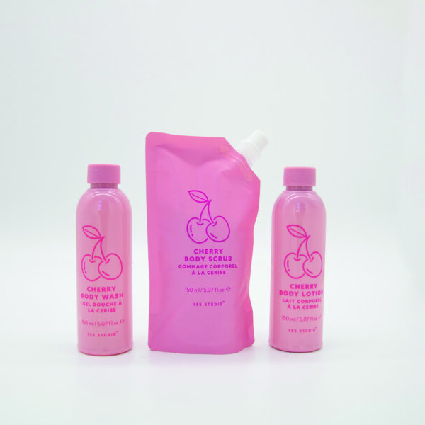 Σετ μπάνιου με 3*150ml αφρόλουτρο, λοσιόν & scrub, Cherry Baby - By Upper Canada - Image 4