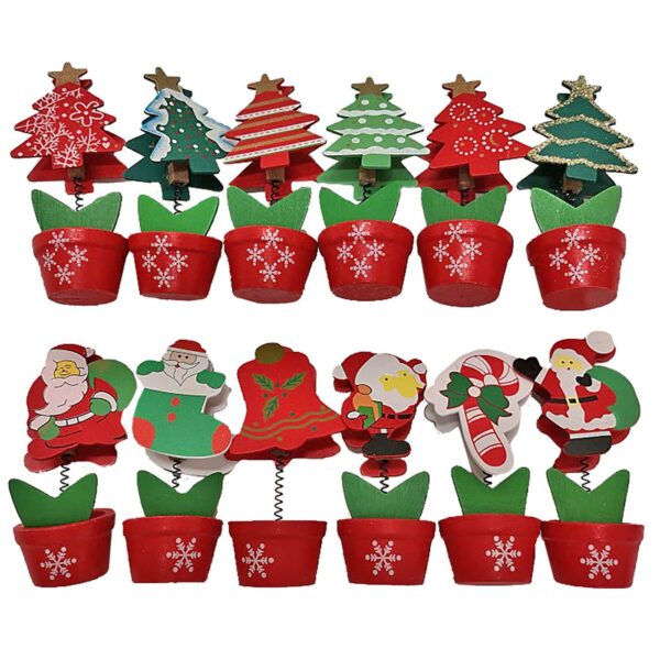 1 Γλαστράκι με μανταλάκι για κάρτα 4*10cm - (Τυχαία επιλογή σχεδίου)