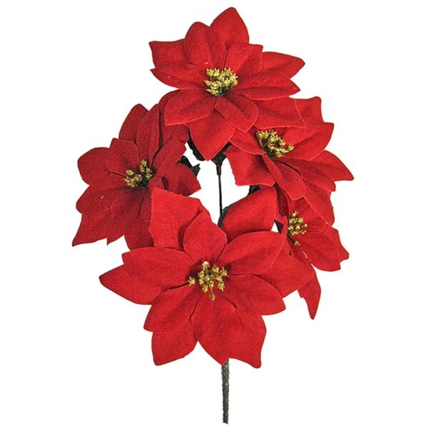 Μπουκέτο με 5 αλεξανδρινά βελουτέ 32cm Φ13cm